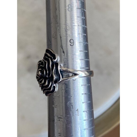 NEW Blooming Rose Sterling Silver Ring Size 10 - Picture 5 of 5